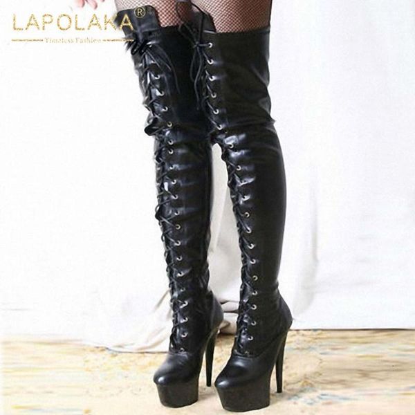 boots lapolaka gothic punk style trendy ins shoes women thin high heels fetish thigh boot ladies1 r1e7, Black
boots lapolaka gothic punk style trendy ins shoes women thin high heels fetish thigh boot ladies1 r1e7, Black