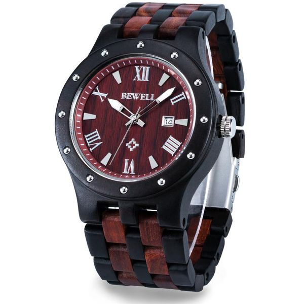 wristwatches bewell 109a men's sandal wooden watches handmade date display analog quartz luminous wristwatch vintage round wood case wa, Slivery;brown
wristwatches bewell 109a men's sandal wooden watches handmade date display analog quartz luminous wristwatch vintage round wood case wa, Slivery;brown