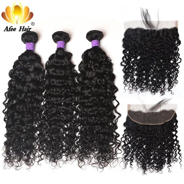 human hair bulks ali afee brazilian water wave bundles with frontal 13*4 swiss lace remy weave deals 100%, Black
human hair bulks ali afee brazilian water wave bundles with frontal 13*4 swiss lace remy weave deals 100%, Black