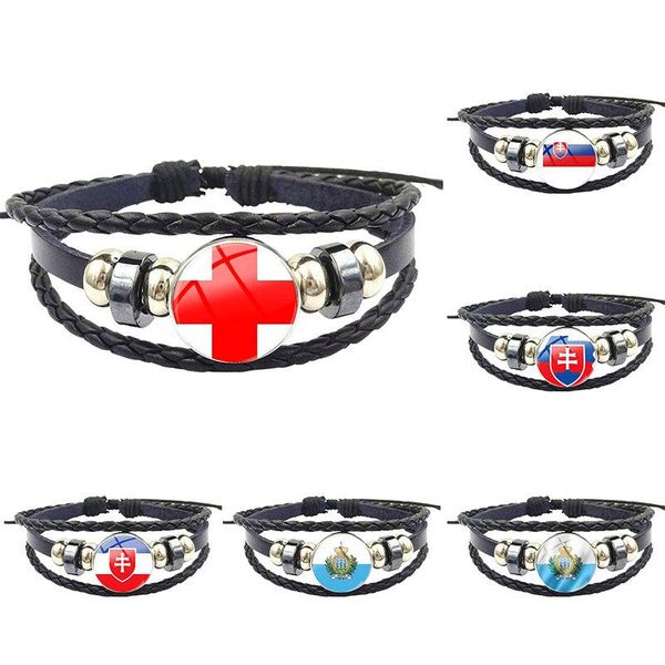 charm bracelets for women party fashion ladies black leather bracelet bangle jewelry glass cabochon switzerland and san marino slovakia flag, Golden;silver
charm bracelets for women party fashion ladies black leather bracelet bangle jewelry glass cabochon switzerland and san marino slovakia flag, Golden;silver