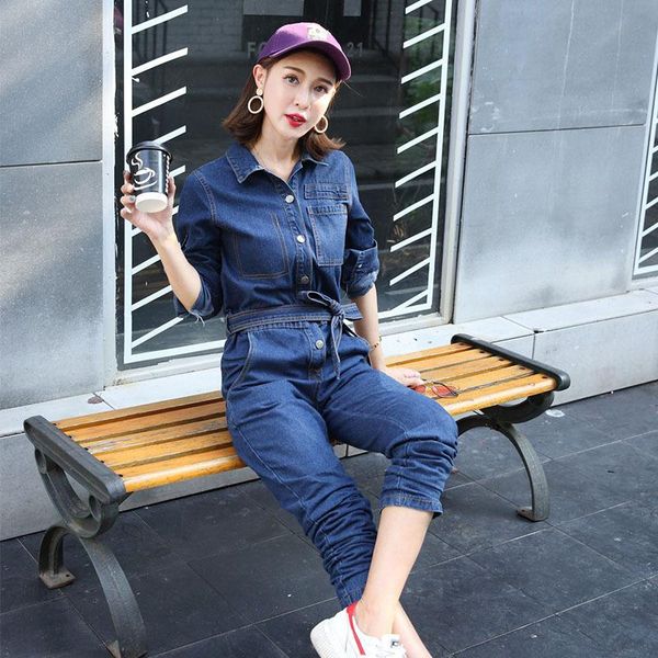 women's jeans 2021 single breasted belt slim denim rompers womens jumpsuits casual pocket overalls women long pants s-l, Blue
women's jeans 2021 single breasted belt slim denim rompers womens jumpsuits casual pocket overalls women long pants s-l, Blue