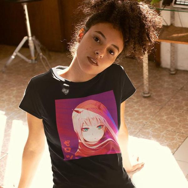 women's t-shirt darling in the franxx cartoon printed kawaii zero two manga tee shirt short sleeve cotton for ladies girls fashion hip, White
women's t-shirt darling in the franxx cartoon printed kawaii zero two manga tee shirt short sleeve cotton for ladies girls fashion hip, White