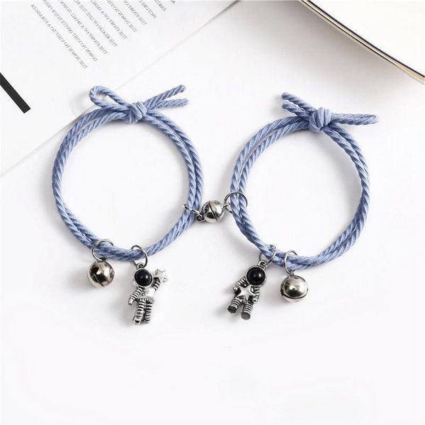 charm bracelets spaceman attracts lovers bracelet a pair of small rubber band bell head rope with magnet, Golden;silver
charm bracelets spaceman attracts lovers bracelet a pair of small rubber band bell head rope with magnet, Golden;silver