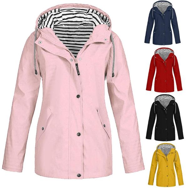 women's trench coats camping hiking clothes women solid rain jacket outdoor plus size waterproof hooded raincoat windproof coat ropa se, Tan;black
women's trench coats camping hiking clothes women solid rain jacket outdoor plus size waterproof hooded raincoat windproof coat ropa se, Tan;black