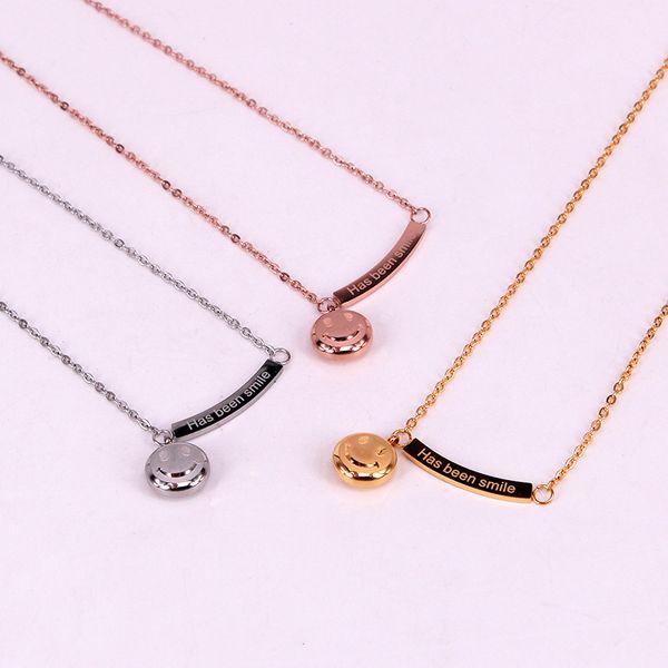 x2-311 japanese and korean fashion cute face english piece necklace fashionable female expression pack smile curved brand, Silver
x2-311 japanese and korean fashion cute face english piece necklace fashionable female expression pack smile curved brand, Silver
