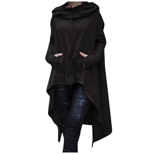 women's hoodies & sweatshirts irregular solid color fashion oversize sweatshirt women loose hoody mantle hooded pullover outwear coat #, Black
women's hoodies & sweatshirts irregular solid color fashion oversize sweatshirt women loose hoody mantle hooded pullover outwear coat #, Black