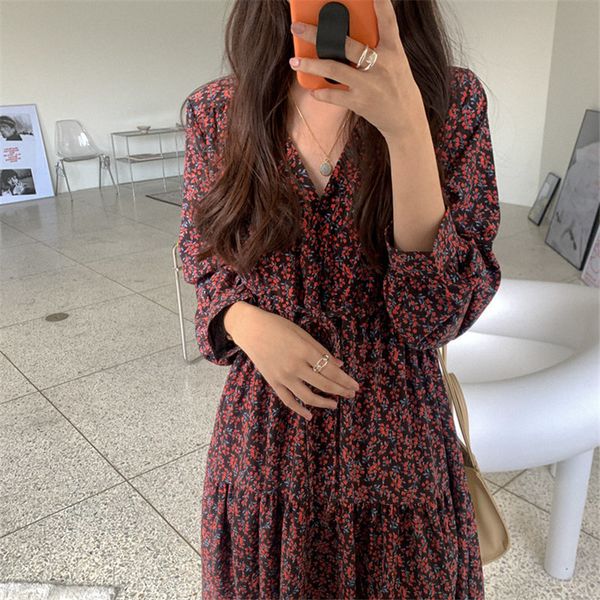 dresses ol all match female printed florals gentle v-neck plus women's soft slim streetwear long es vestidos, Black;gray
dresses ol all match female printed florals gentle v-neck plus women's soft slim streetwear long es vestidos, Black;gray