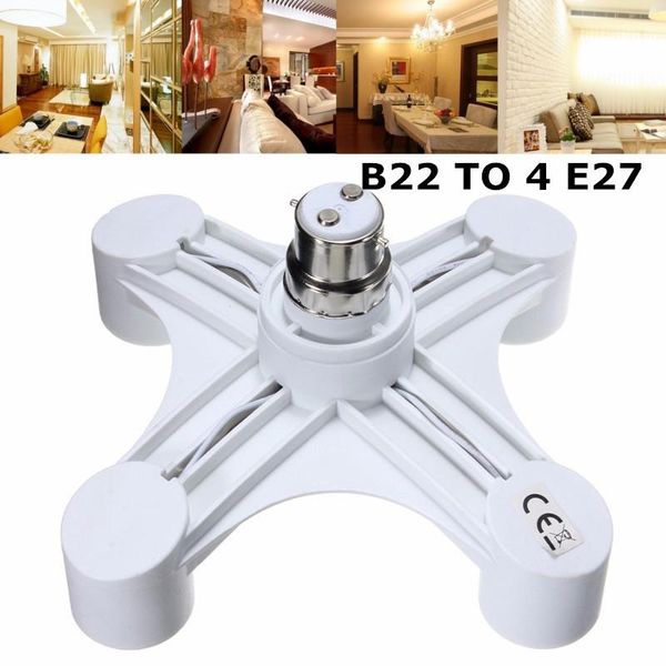 lamp holders & bases b22 to e27 4 in 1 led light bulbs socket adapter splitter, standard holder base converter for home commercial lighting
lamp holders & bases b22 to e27 4 in 1 led light bulbs socket adapter splitter, standard holder base converter for home commercial lighting