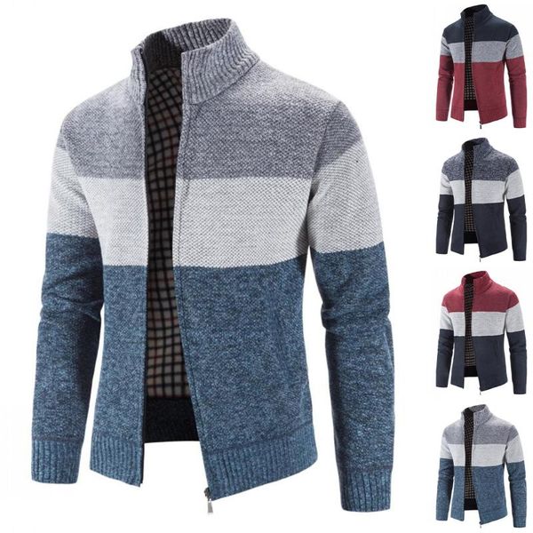 men's sweaters zipper color block sweater men stand collar long sleeve coat full zip jacket winter vintage warm knitwear, White;black
men's sweaters zipper color block sweater men stand collar long sleeve coat full zip jacket winter vintage warm knitwear, White;black