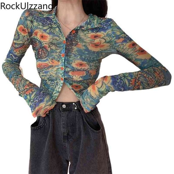 women slim short long sleeve dragon flower graffiti printed button blouse korean autumn crop bandage harajuku tee shirt 210401, White
women slim short long sleeve dragon flower graffiti printed button blouse korean autumn crop bandage harajuku tee shirt 210401, White
