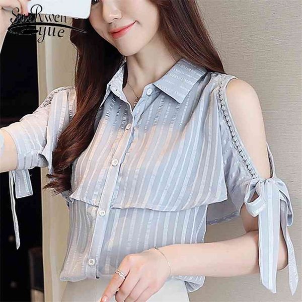 butterfly small fresh stripe blue shirt chiffon blouse women elegant out shoulder chiffon female summer 3536 50 210521, White
butterfly small fresh stripe blue shirt chiffon blouse women elegant out shoulder chiffon female summer 3536 50 210521, White