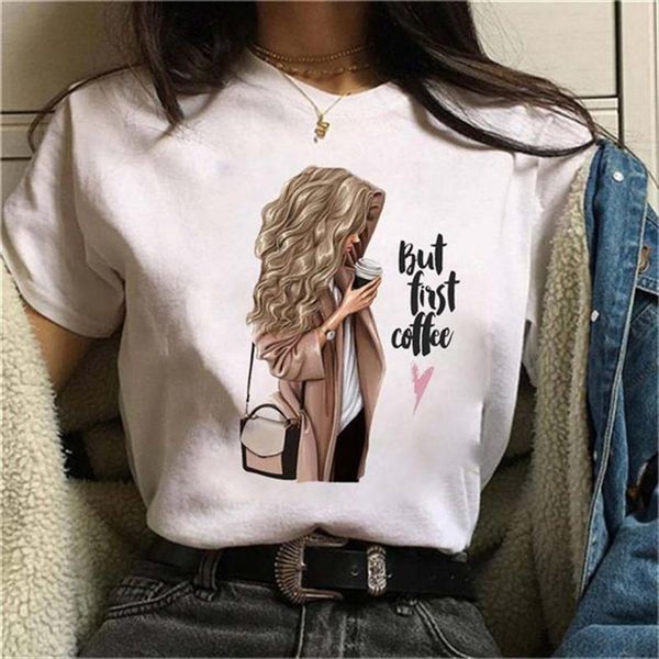 clothes summer thin section but women first coffee harajuku letter printed leisure streetwear, White
clothes summer thin section but women first coffee harajuku letter printed leisure streetwear, White