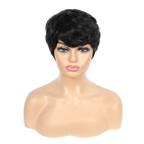 black small female fluffy long curly hair real wig headcover
black small female fluffy long curly hair real wig headcover