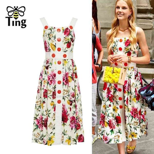 vintage designer elegant strap button decor midi long party dresses a line rose flower print vestidos robes traf 210513, Black;gray
vintage designer elegant strap button decor midi long party dresses a line rose flower print vestidos robes traf 210513, Black;gray