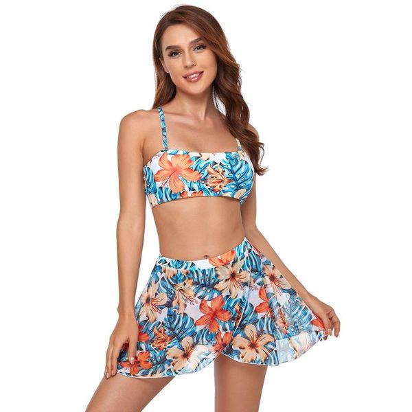 women's swimwear 2021 woman three pieces bikini women bathing suits floral cover up swimming suit female bather swimsuits, White;black
women's swimwear 2021 woman three pieces bikini women bathing suits floral cover up swimming suit female bather swimsuits, White;black