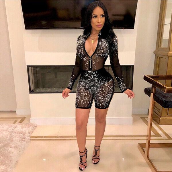 women's jumpsuits & rompers deep v-neck women sequins playsuits see-through mesh bodycon romper fashion ladies clubwear skinny solid co, Black;white
women's jumpsuits & rompers deep v-neck women sequins playsuits see-through mesh bodycon romper fashion ladies clubwear skinny solid co, Black;white