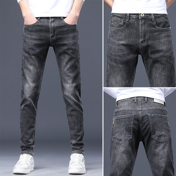 mens fashion jeans mens thin straight casual slim fit stretch korean brand embroidered pants, Blue
mens fashion jeans mens thin straight casual slim fit stretch korean brand embroidered pants, Blue