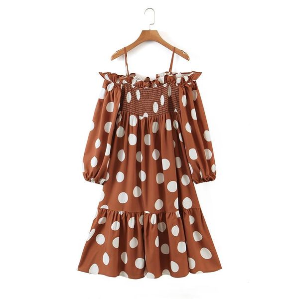 casual dresses summer polka dot print strapless dress long sleeve a-line knee length preppy style party vacation xz2592, Black;gray
casual dresses summer polka dot print strapless dress long sleeve a-line knee length preppy style party vacation xz2592, Black;gray