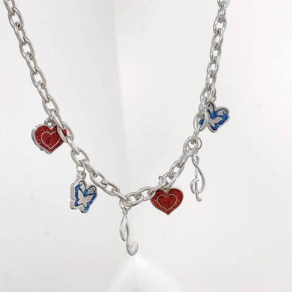 chokers 90s punk butterfly love metal pendant necklaces for women goth vintage fashion charm chain heart necklace y2k jewelry gifts 2021, Golden;silver
chokers 90s punk butterfly love metal pendant necklaces for women goth vintage fashion charm chain heart necklace y2k jewelry gifts 2021, Golden;silver