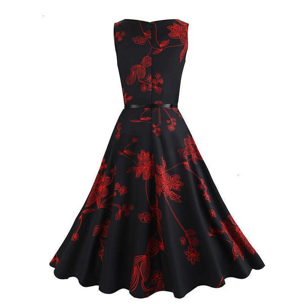 women's hepburn dresses casual style with waist down and big swing print dress in summer, Black;gray
women's hepburn dresses casual style with waist down and big swing print dress in summer, Black;gray
