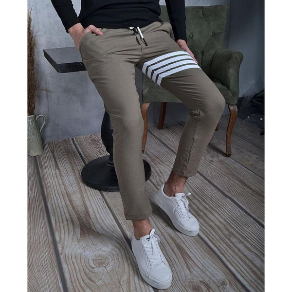 men's pants summer fashion personality tapered striped air conditioning leggings casual mens joggers, Black
men's pants summer fashion personality tapered striped air conditioning leggings casual mens joggers, Black