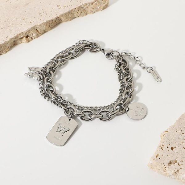 link, chain 316l stainless steel double cuban rectangle carving butterfly bracelets for women punk fashion bracelet party jewelry, Black
link, chain 316l stainless steel double cuban rectangle carving butterfly bracelets for women punk fashion bracelet party jewelry, Black