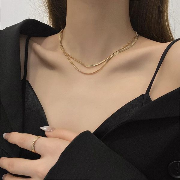 chokers punk fashion multi-layered snake chain necklace for women vintage gold color choker sweater party jewelry gift, Golden;silver
chokers punk fashion multi-layered snake chain necklace for women vintage gold color choker sweater party jewelry gift, Golden;silver