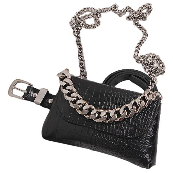 fashion women's waist bag pu leather belt bags fanny pack chain packs hip multifunction crossbody bag(black )
fashion women's waist bag pu leather belt bags fanny pack chain packs hip multifunction crossbody bag(black )