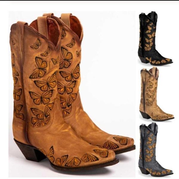 dress shoes 2021 embroidered fashion boots women's winter pointed middle knight large, Black
dress shoes 2021 embroidered fashion boots women's winter pointed middle knight large, Black