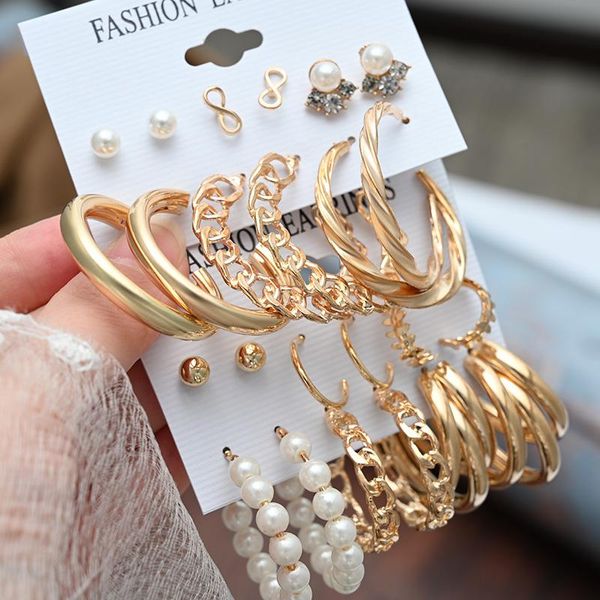 hoop & huggie vintage drop earrings for women female statement geometric golden circle pearl hanging dangle set 2021 jewelry, Golden;silver
hoop & huggie vintage drop earrings for women female statement geometric golden circle pearl hanging dangle set 2021 jewelry, Golden;silver