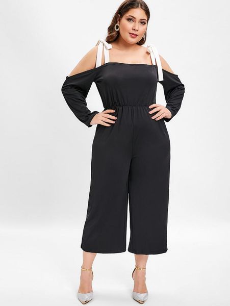 women's jumpsuits & rompers wipalo women plus size open shoulder bow tie jumpsuit long sleeves wide legs casual solid spring summer lad, Black;white
women's jumpsuits & rompers wipalo women plus size open shoulder bow tie jumpsuit long sleeves wide legs casual solid spring summer lad, Black;white