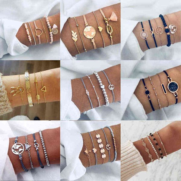 tocona bohemian beads chain bracelets bangles for women fashion vintage heart compass gold color sets jewelry, Golden;silver
tocona bohemian beads chain bracelets bangles for women fashion vintage heart compass gold color sets jewelry, Golden;silver