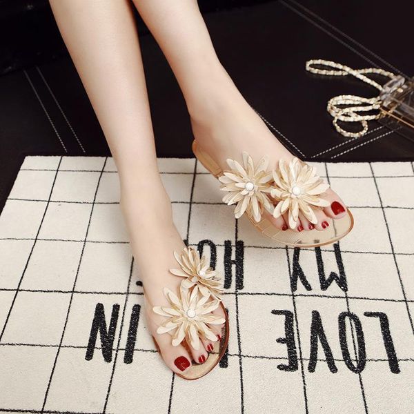 summer women's slippers fashion flower daisy flip flop student antiskid korean beach sandals, Black
summer women's slippers fashion flower daisy flip flop student antiskid korean beach sandals, Black