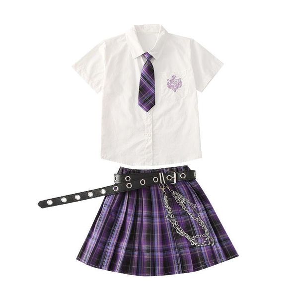 clothing sets toddler baby girl summer 3pcs set jk uniform shirt plaid print pleated elastic skirt casual children school costume outfi, White
clothing sets toddler baby girl summer 3pcs set jk uniform shirt plaid print pleated elastic skirt casual children school costume outfi, White