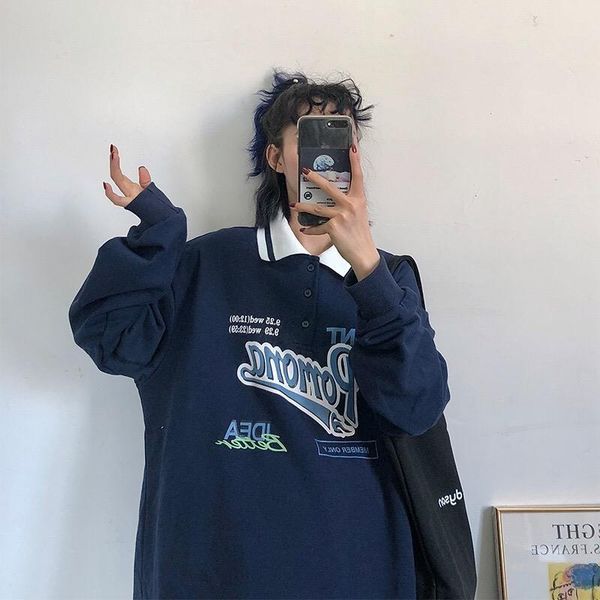 women's hoodies & sweatshirts 2021 vintage collar oversized sweatshirt with print women sweat oversize korean harajuku loose female top, Black
women's hoodies & sweatshirts 2021 vintage collar oversized sweatshirt with print women sweat oversize korean harajuku loose female top, Black