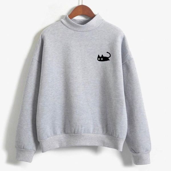 women's hoodies & sweatshirts casual women fashion cat printed o-neck pullover harajuku long sleeve sweatshirt ladies streetwear, Black 
women's hoodies & sweatshirts casual women fashion cat printed o-neck pullover harajuku long sleeve sweatshirt ladies streetwear, Black