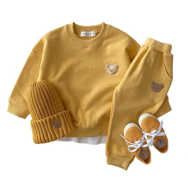 clothing sets 2021 born girl cotton cartoon bear round neck sweatshirt suit cute fashion boy baby sports pants hat two-piece, White
clothing sets 2021 born girl cotton cartoon bear round neck sweatshirt suit cute fashion boy baby sports pants hat two-piece, White