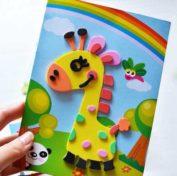 10 designs/lot DIY Cartoon Animal 3D EVA Foam Sticker Puzzle Series E Early Learning Education Toys for Children
10 designs/lot DIY Cartoon Animal 3D EVA Foam Sticker Puzzle Series E Early Learning Education Toys for Children