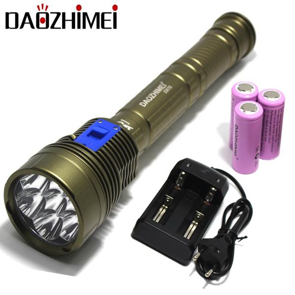 7*xml l2 led diving waterproof 100m underwater scuba light torch + 3*26650 rechargeable battery+ charger flashlights torches
7*xml l2 led diving waterproof 100m underwater scuba light torch + 3*26650 rechargeable battery+ charger flashlights torches