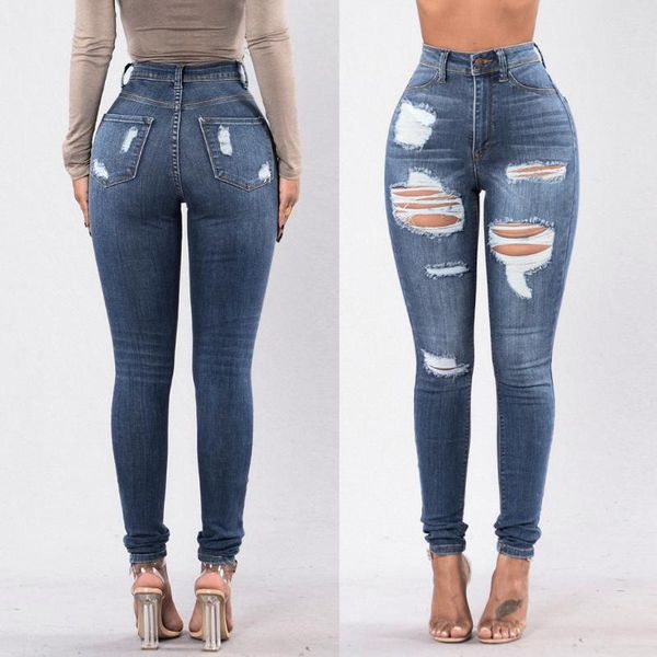women's jeans denim women ripped hole stretch jean ladies plus size full length pencil pants lady high waisted skinny, Blue
women's jeans denim women ripped hole stretch jean ladies plus size full length pencil pants lady high waisted skinny, Blue