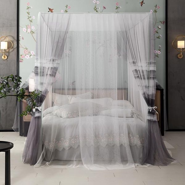 mosquito net gray pastoral style lace four corner post girls canopy bed contain frame for queen king drop shipp
mosquito net gray pastoral style lace four corner post girls canopy bed contain frame for queen king drop shipp