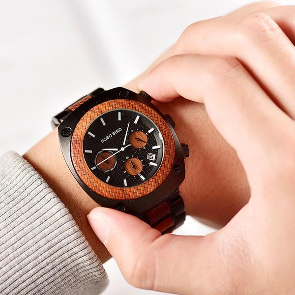 wristwatches relogio masculino bobo bird laser pattern satches date display wood metal design in japanese movement gift for him oem, Slivery;brown
wristwatches relogio masculino bobo bird laser pattern satches date display wood metal design in japanese movement gift for him oem, Slivery;brown
