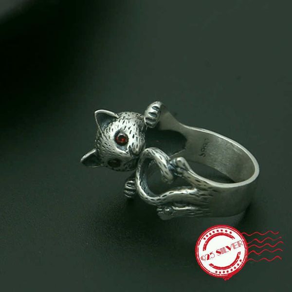 cluster rings s925 sterling silver men's ring jewelry handmade personality retro classic cute cat shape send lover's gift, Golden;silver
cluster rings s925 sterling silver men's ring jewelry handmade personality retro classic cute cat shape send lover's gift, Golden;silver