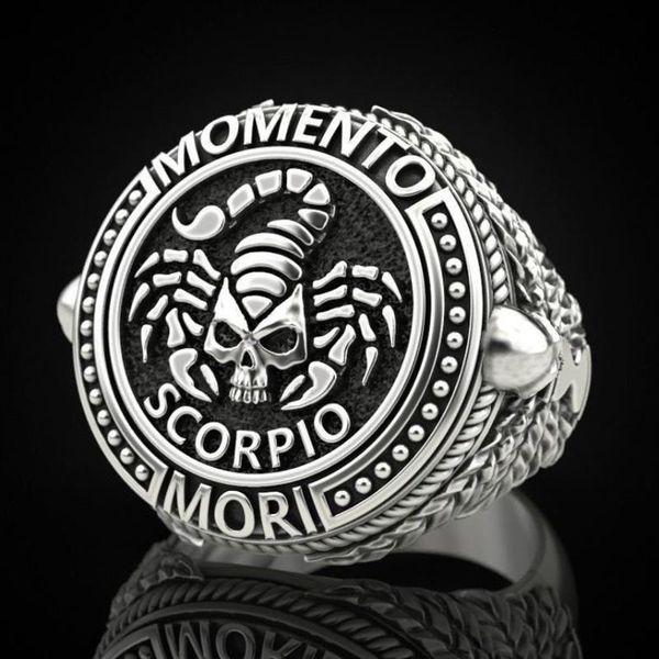cluster rings pofunuo creative design men's thai silver vintage carving scorpio skull ring exaggerated punk biker for men retro jewelry, Golden;silver
cluster rings pofunuo creative design men's thai silver vintage carving scorpio skull ring exaggerated punk biker for men retro jewelry, Golden;silver