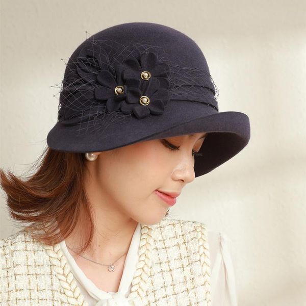 berets mother gift lady autumn and winter banquet woolen cloche hats woman party formal fedora hat 100% wool felt, Blue;gray
berets mother gift lady autumn and winter banquet woolen cloche hats woman party formal fedora hat 100% wool felt, Blue;gray