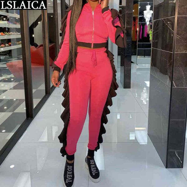 women two piece outfits autumn winter long sleeve turn-down collar casual set tracksuit plus size fashion vetement femme 210520, White
women two piece outfits autumn winter long sleeve turn-down collar casual set tracksuit plus size fashion vetement femme 210520, White