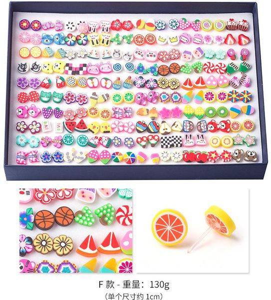 pairs korean earring for women fruit ear stud plastic boxed alloy soft pottery colorful jewelry anti allergy wholesale, Golden;silver
pairs korean earring for women fruit ear stud plastic boxed alloy soft pottery colorful jewelry anti allergy wholesale, Golden;silver