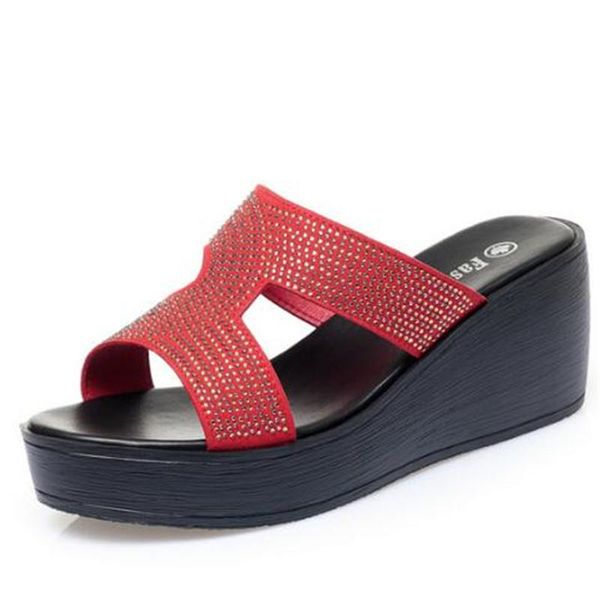 sandals 2021 summer high-quality microfiber rhinestones slippers fashion platform wedge heighten women sandal shoes, Black
sandals 2021 summer high-quality microfiber rhinestones slippers fashion platform wedge heighten women sandal shoes, Black