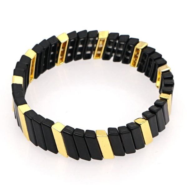 oblique block enamel bracelet jewelry cool ladies men fashion gifts, stretch rainbow bangle, Black
oblique block enamel bracelet jewelry cool ladies men fashion gifts, stretch rainbow bangle, Black