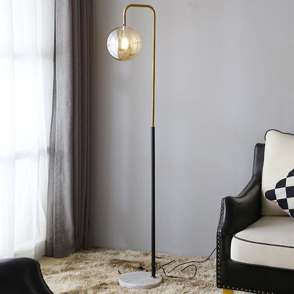 nordic led iron stained glass floor lamp stand light lamps for living room